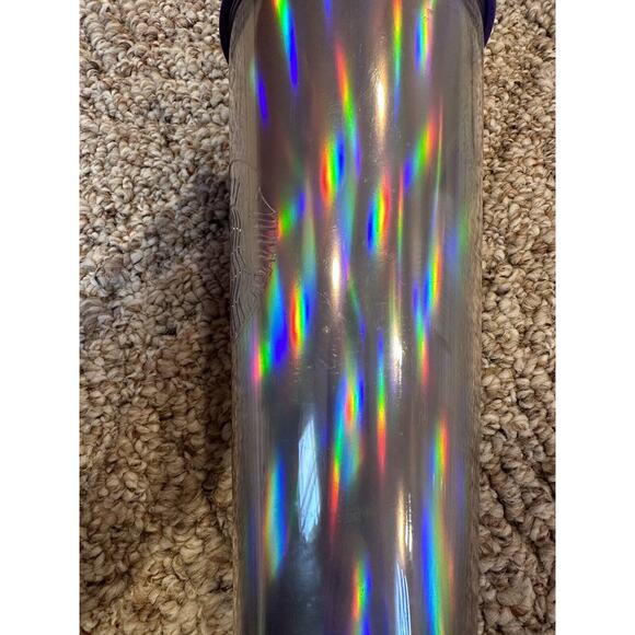 Starbucks Retired 2015 Rainbow Iridescent Foil Cold Cup 24 oz Tumbler - Picture 3 of 7